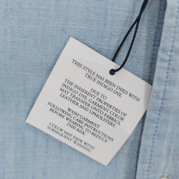 NWT BROOKS BROTHERS Chambray Shirt Traditional Fit 100% Cotton Light Blue LARGE - Picture 5 of 8